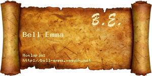 Bell Emma névjegykártya